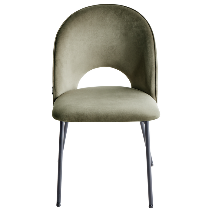 Beliani - COVELO - Eetkamerstoel set van 2 - Donkergroen - Fluweel