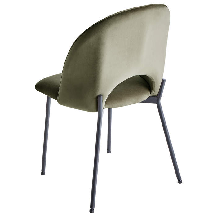 Beliani - COVELO - Eetkamerstoel set van 2 - Donkergroen - Fluweel