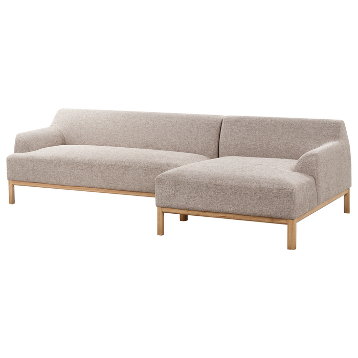 Beliani - SOSJO - Hoekbank - Lichtbruin - Linkszijdig - Polyester