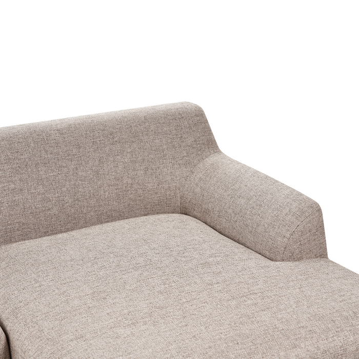 Beliani - SOSJO - Hoekbank - Lichtbruin - Linkszijdig - Polyester