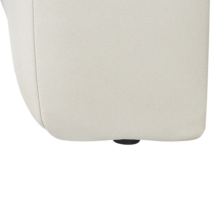 Beliani-LANNILS-Chaise longue-Gebroken wit-Linkszijdig-Vegan kunstleer