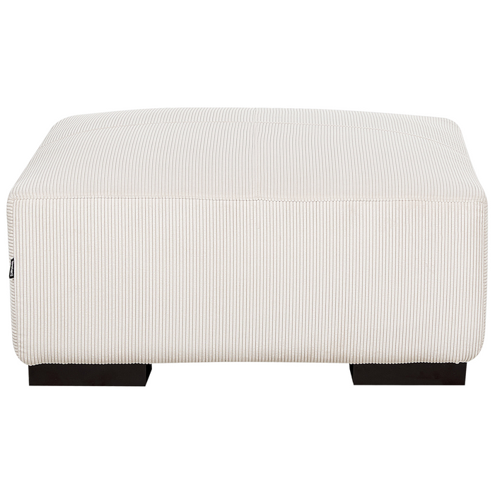 Beliani-LUNGO-Hoekbank met ottomaan-Gebroken wit-Rechtszijdig-Corduroy