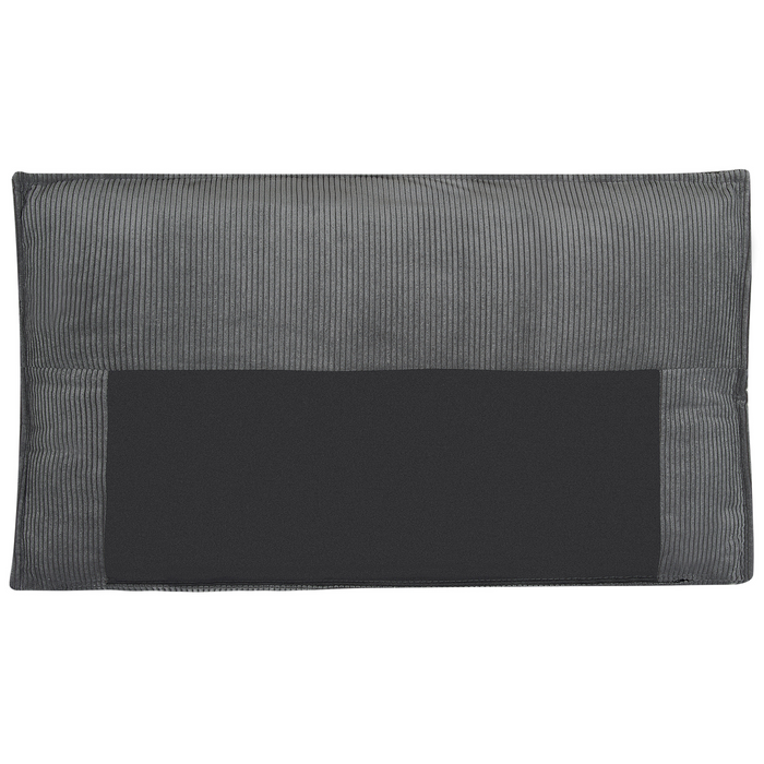 Beliani - ABACKA - Slaapbank - Grafietgrijs - Rechtszijdig - Corduroy