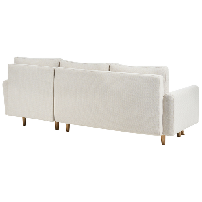 Beliani - SIRO - Slaapbank - Lichtbeige - Linkszijdig - Polyester