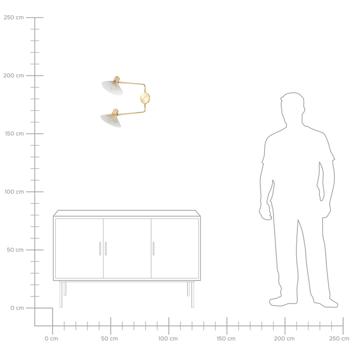 Beliani - KADASSA - Wandlamp - Goud - Staal