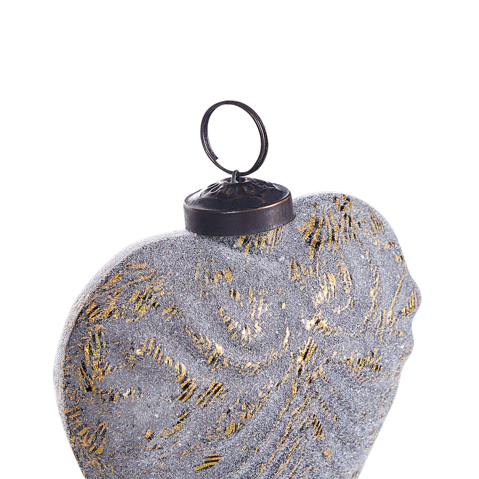 Beliani - FERIABLE - Kerstballen set van 4 - Grijs - Glas