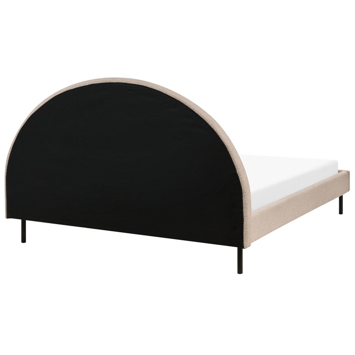 Beliani - MARGUT - Bed - Beige - 160 x 200 cm - Bouclé