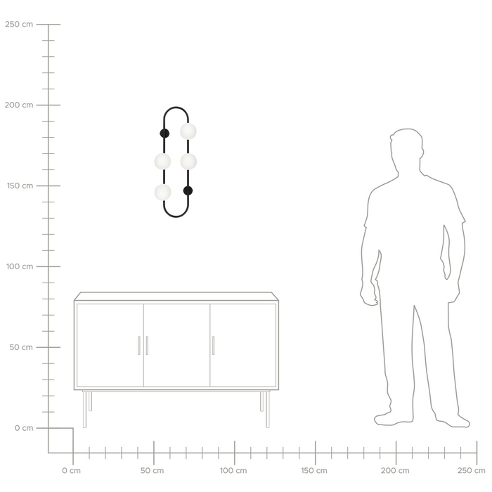 Beliani - YANGO - Wandamp - Zwart - Metaal