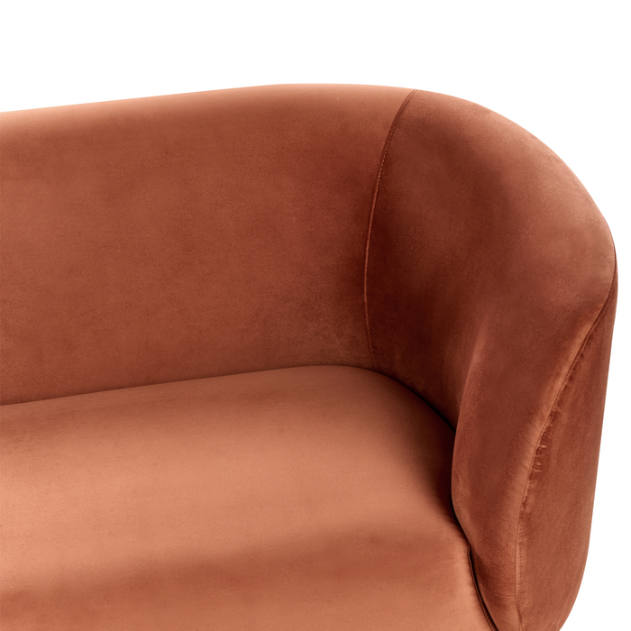 Beliani - LOEN - Tweezitsbank - Oranje - Fluweel