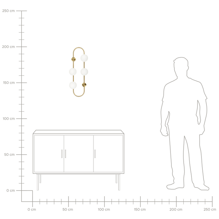 Beliani - YANGO - Wandamp - Goud - Metaal