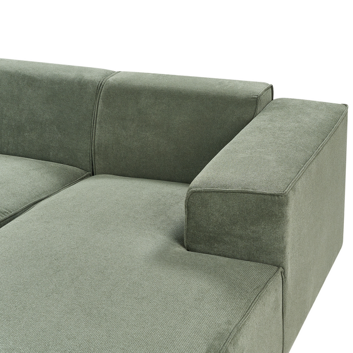 Beliani - DOLVA - Hoekbank - Donkergroen - Linkerzijde - Chenille