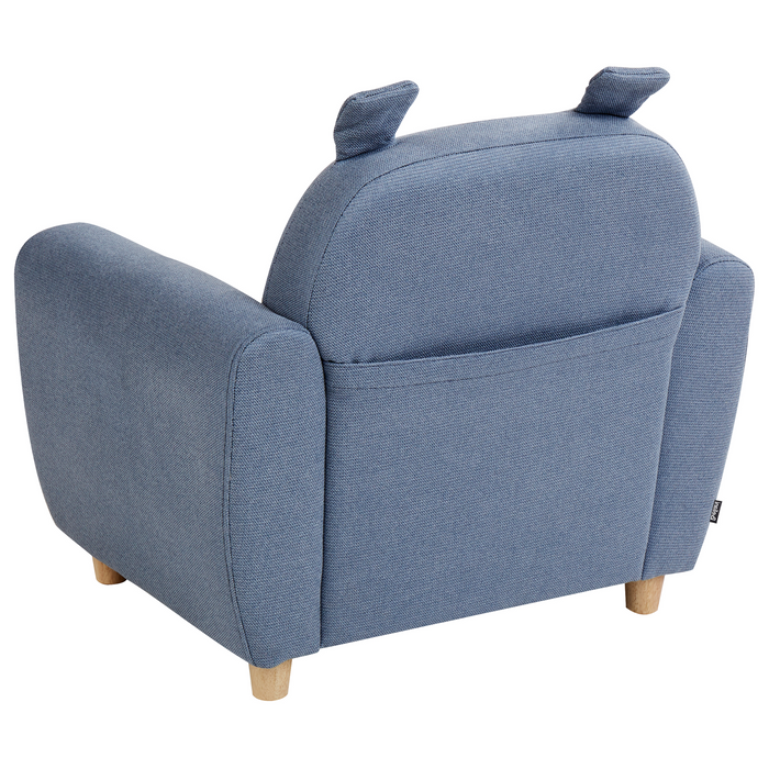 Beliani - MARIBO - Kinderfauteuil - Blauw - Linnen