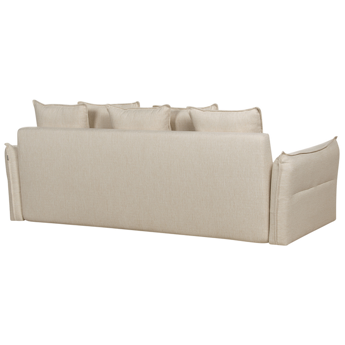 Beliani - KRAMA - Slaapbank - Beige - Polyester