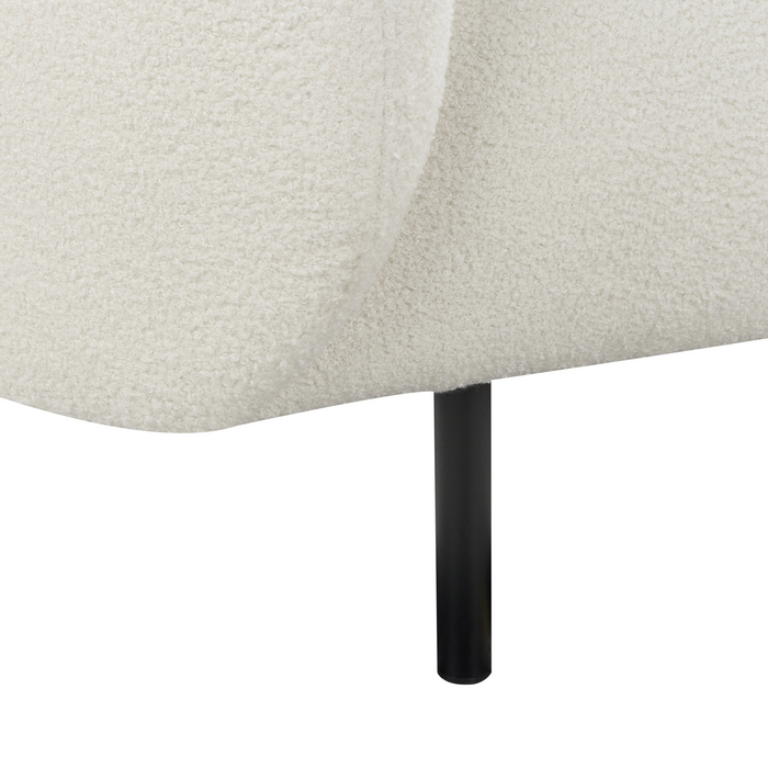 Beliani - LOEN - Tweezitsbank - Wit|Zwart - Bouclé