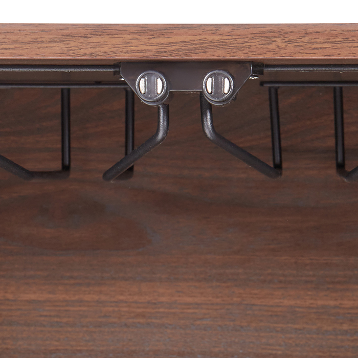 Beliani - TULLAMORE - Vitrinekast - Donkerhout - Vezelplaat