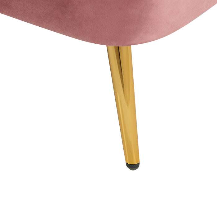 Beliani - ALLIER - Chaise longue - Roze - Rechterzijde - Fluweel