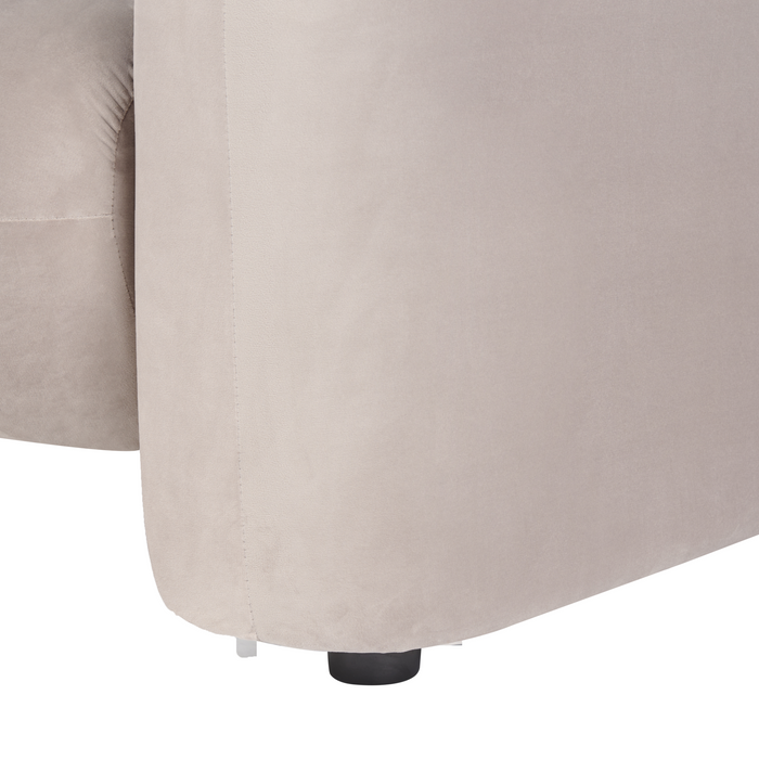 Beliani - LEIREN - Driezitsbank - Taupe - Fluweel