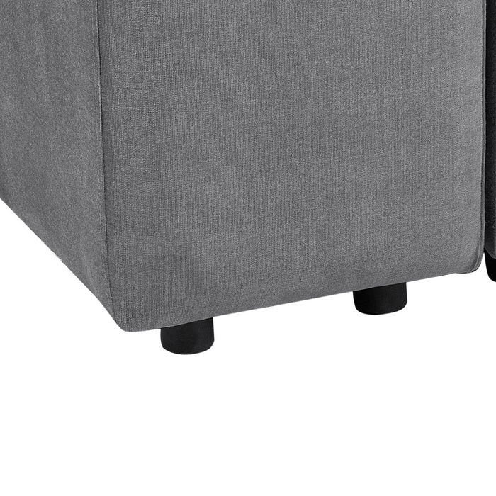 Beliani - FALSTERBO - Modulaire tweezitsbank - Grijs - Fluweel