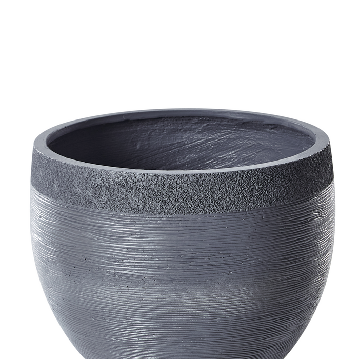 Beliani - ZAKROS - Bloempot - Grijs - 50 cm - Klei-vezelmengsel