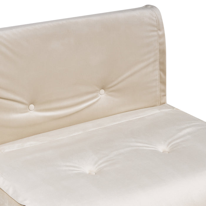 Beliani - VESTFOLD - Slaapbank - Lichtbeige - Fluweel