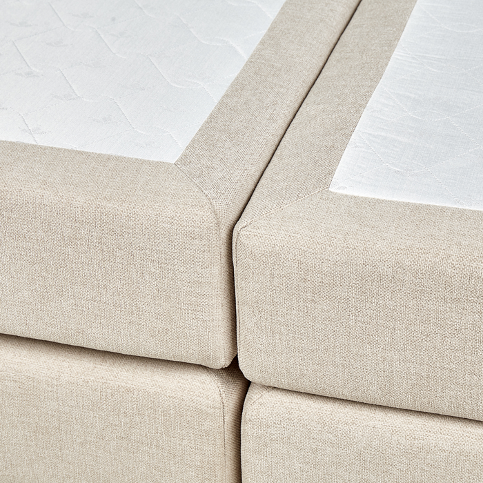 Beliani-MINISTER-Boxspringbed-Lichtbeige-180 x 200 cm-Polyester