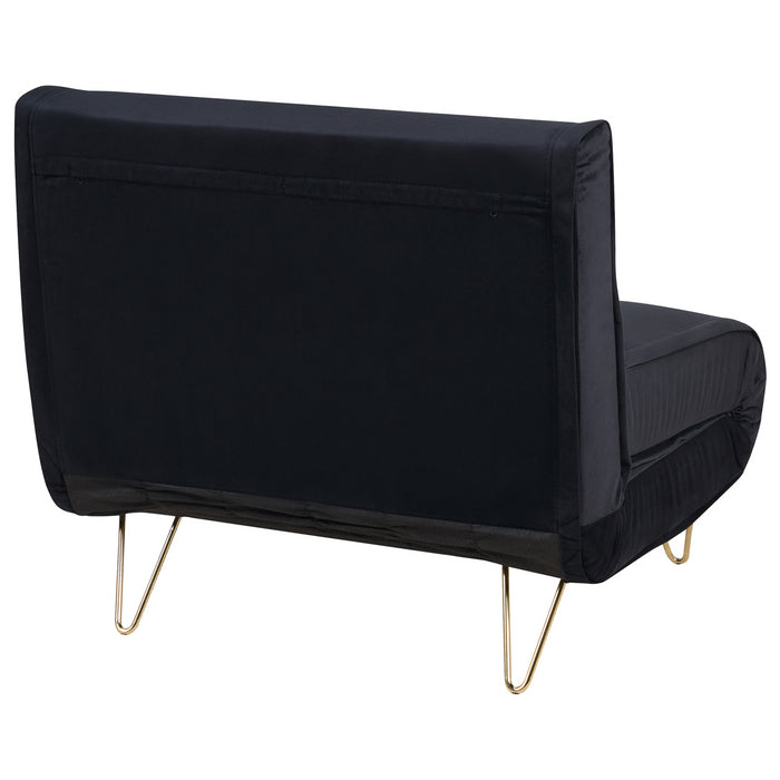 Beliani - VESTFOLD - Slaapbank - Zwart - Fluweel