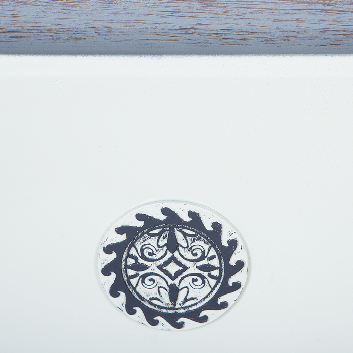 Beliani-ELATEIA II-Bloempot set van 2-Wit-43 cm-Klei-vezelmengsel