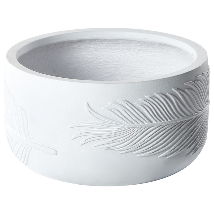 Beliani-FTERO-Bloempot-Gebroken wit-43 x 43 x 23 cm-Kleivezel