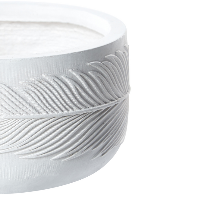 Beliani-FTERO-Bloempot-Gebroken wit-43 x 43 x 23 cm-Kleivezel