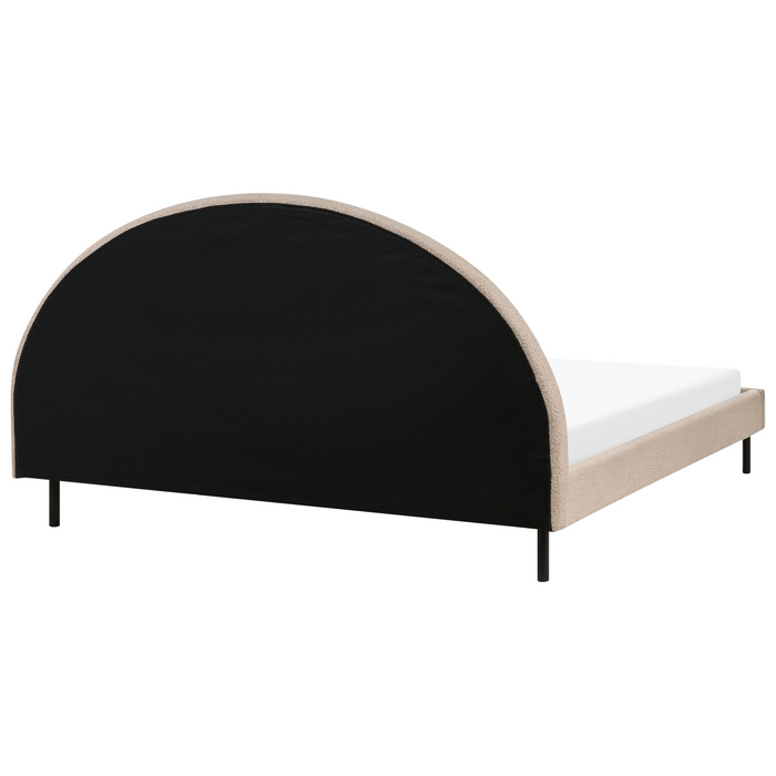 Beliani - MARGUT - Bed - Beige - 180 x 200 cm - Bouclé