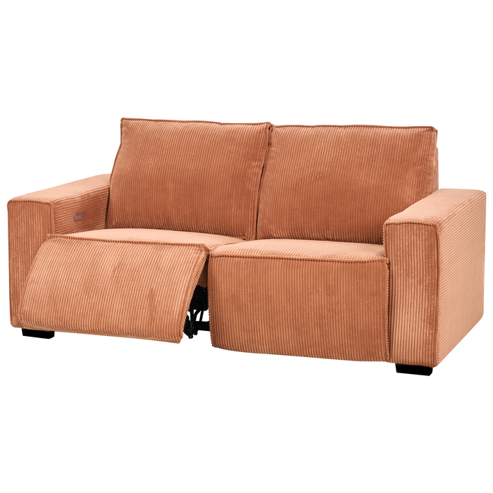 Beliani-NUKARI -Tweezitsbank elektrisch verstelbaar-Oranje-Corduroy