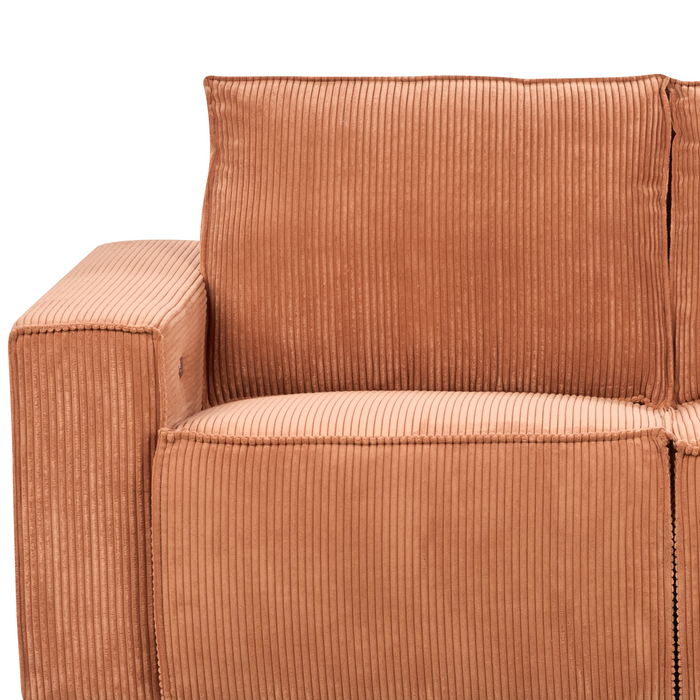 Beliani-NUKARI -Tweezitsbank elektrisch verstelbaar-Oranje-Corduroy