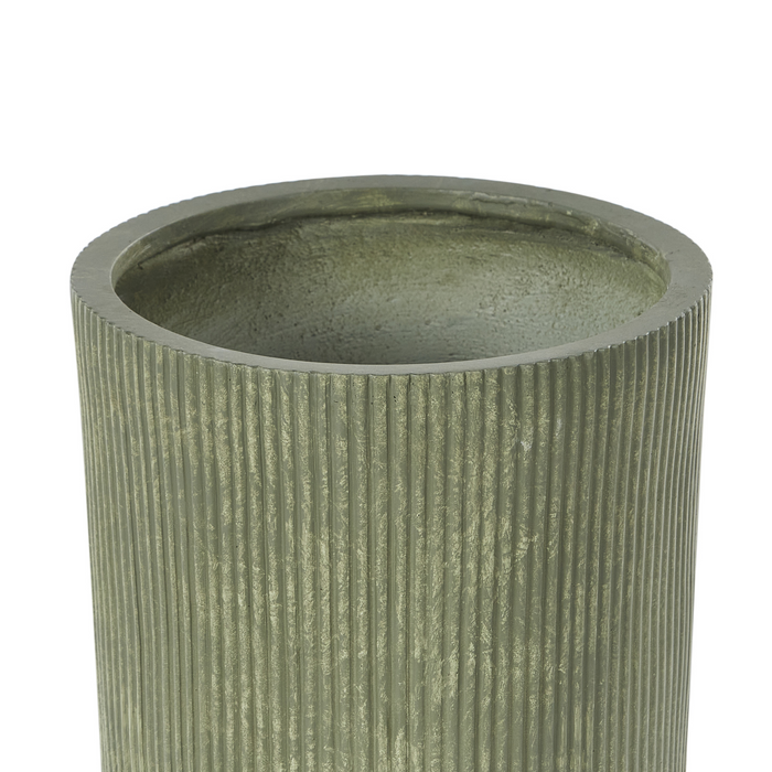 Beliani - DARIA - Bloempot - Olijfgroen - 37 cm - Kleivezels