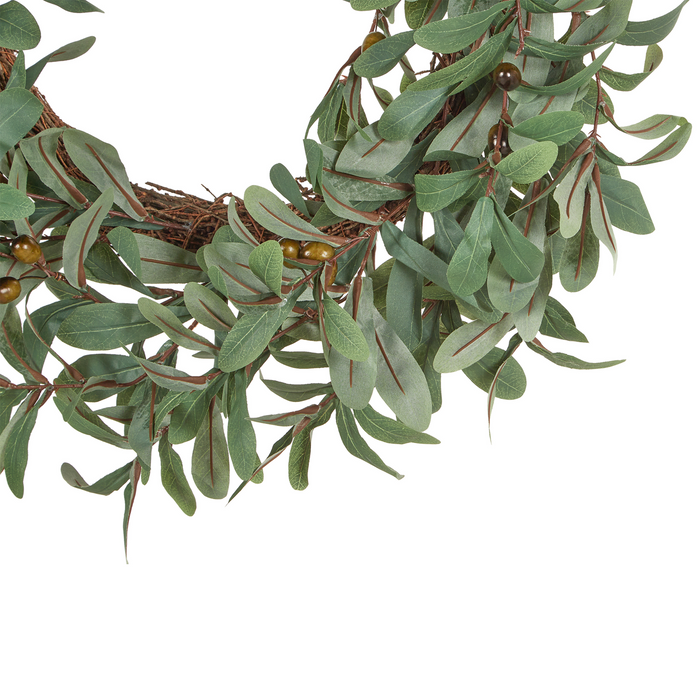 Beliani - DANRUN - Decoratieve krans - Groen - Synthetisch