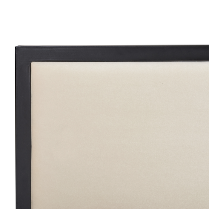 Beliani-CLAMART-Tweepersoonsbed-Lichtbeige-140 x 200 cm-Metaal