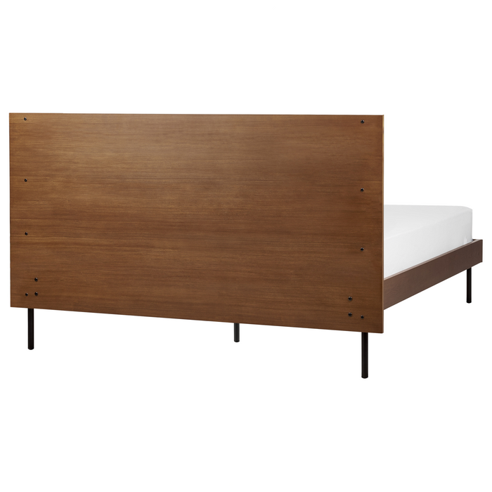 Beliani-LIBERMONT-Tweepersoonsbed-Donkerbruin-140 x 200 cm-MDF