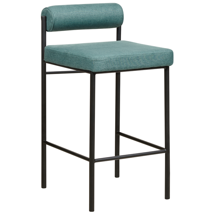 Beliani - AMAYA - Barkruk set van 2 - Blauwgroen - Polyester