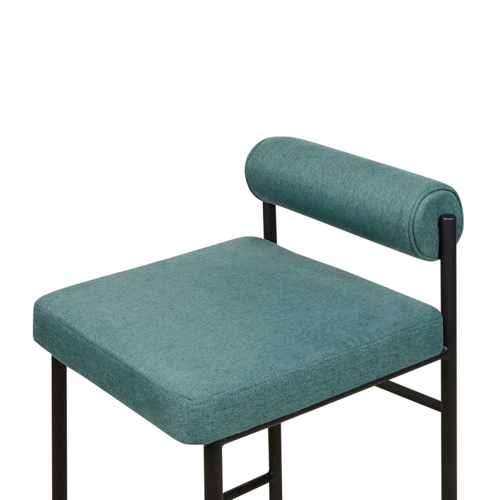 Beliani - AMAYA - Barkruk set van 2 - Blauwgroen - Polyester