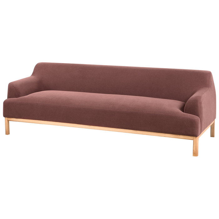 Beliani - SOSJO - Driezitsbank - Bordeaux - Polyester