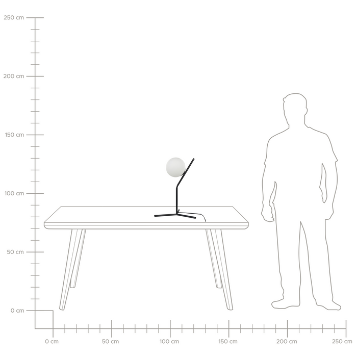 Beliani - WAPITI - Tafellamp - Zwart - Glas