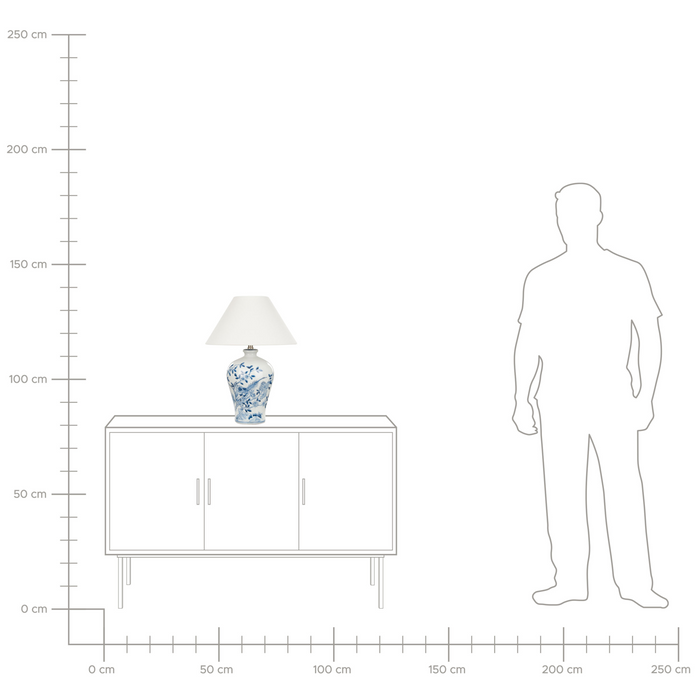 Beliani - MAGROS - Tafellamp - Gebroken wit - Porselein