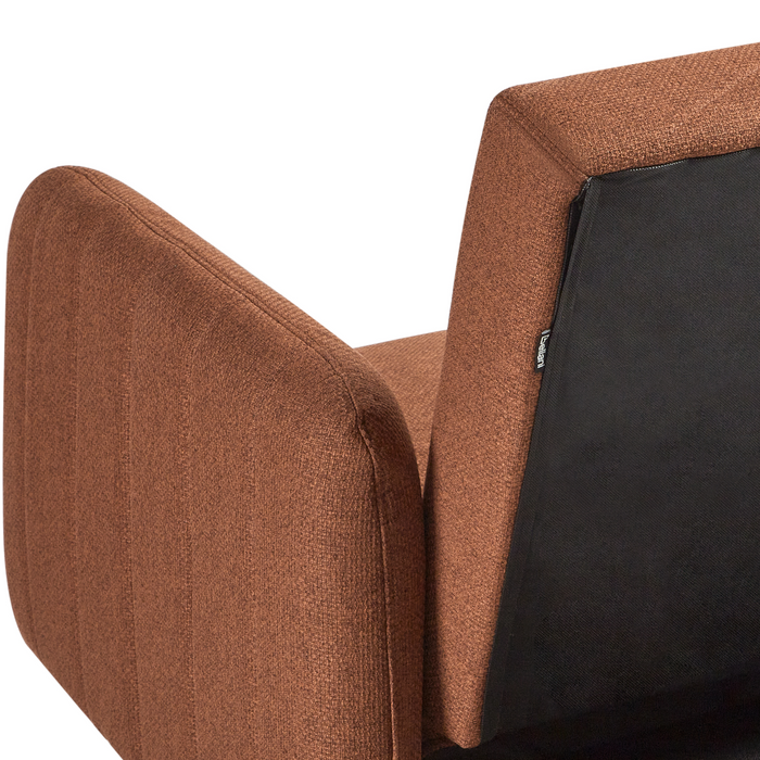 Beliani - SENJA - Slaapbank 3-zits - Oranje - Kunstlinnen