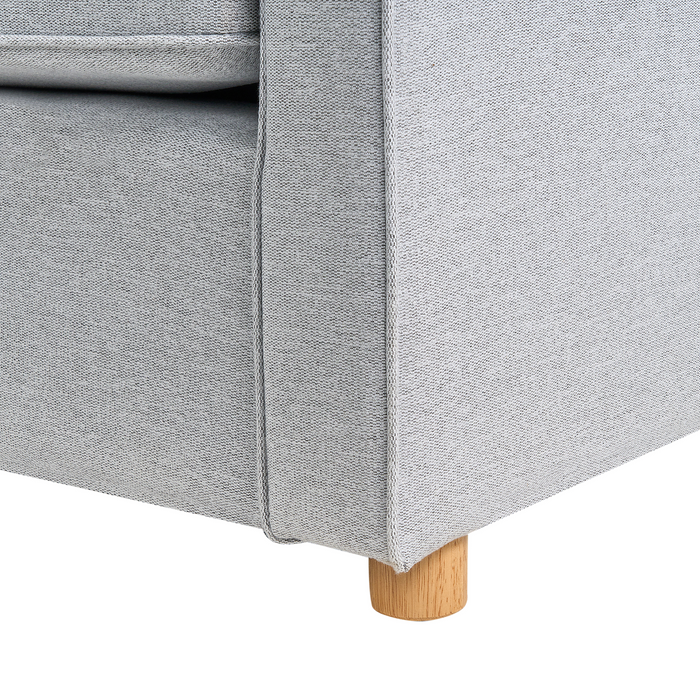 Beliani - VINSTRA - Driezitsbank - Grijs - Polyester