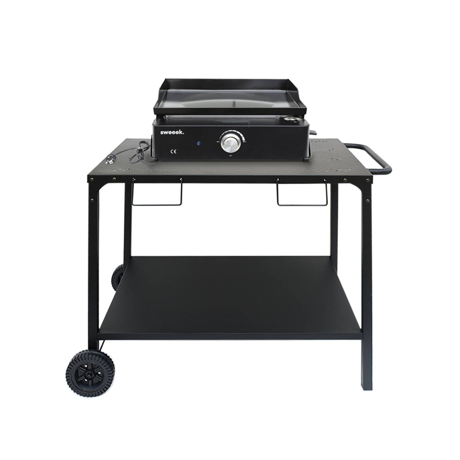 sweeek - Elektrische kookplaat, 1 brander met keukentrolley,