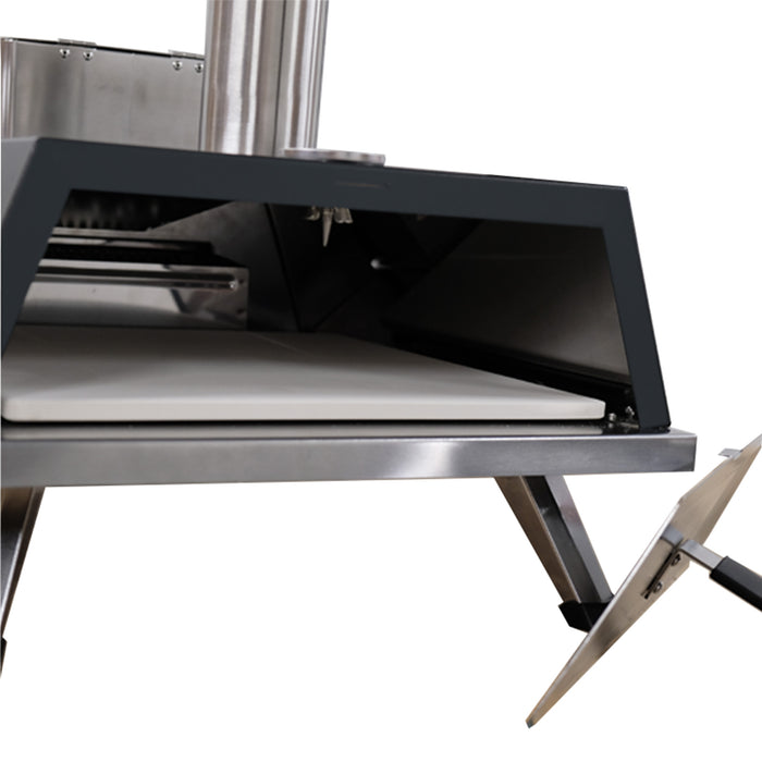 Buitenkado Pizzaoven Grijs - 69x40x44cm - Houtgestookt