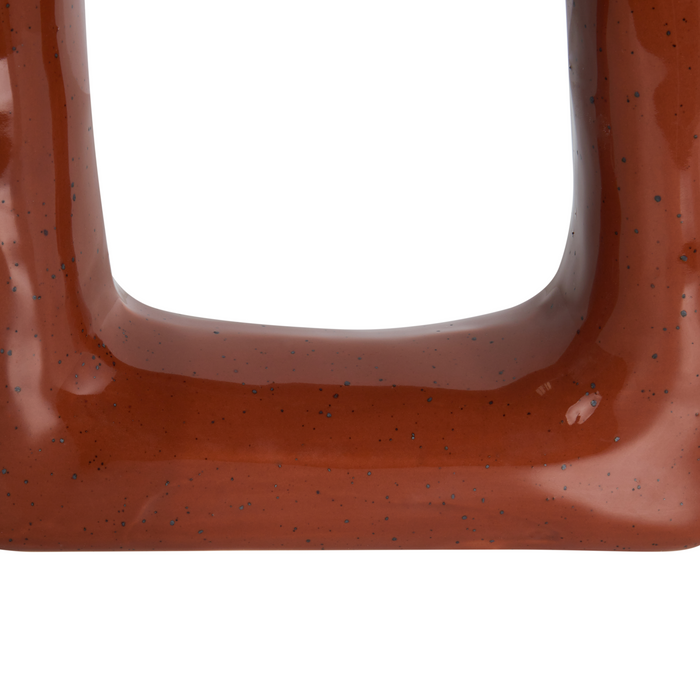 Beliani - MULLET - Bloemenvaas - Bruin - 28 cm - Steengoed