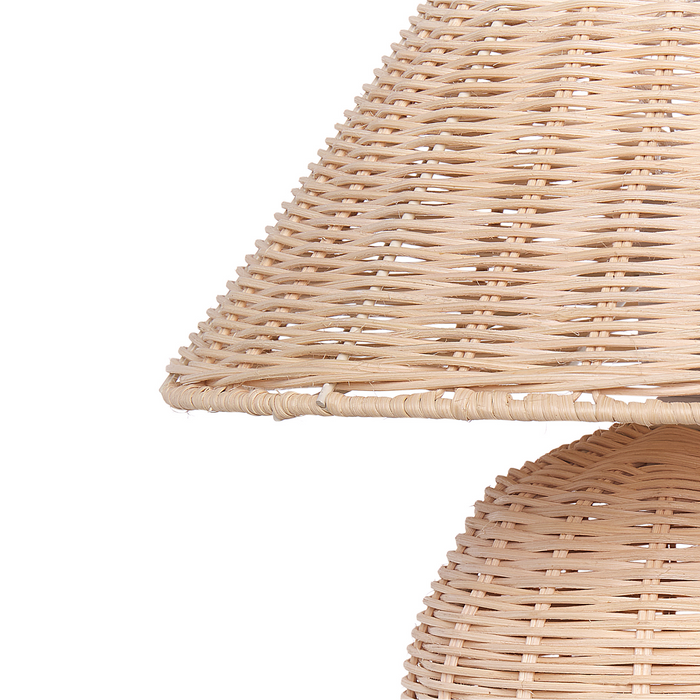 Beliani - CINDER - Tafellamp - Naturel - Rotan