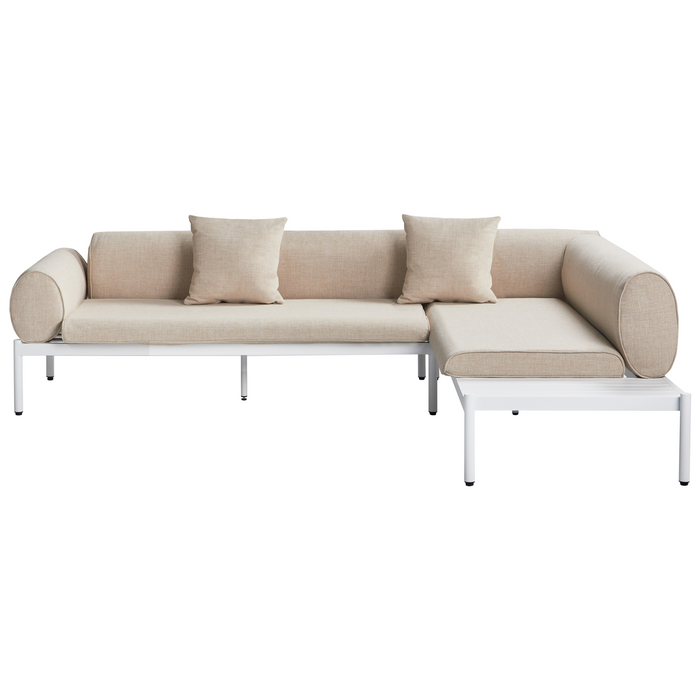Beliani - RASIGLIA - Loungeset 5-zits - Beige - Aluminium
