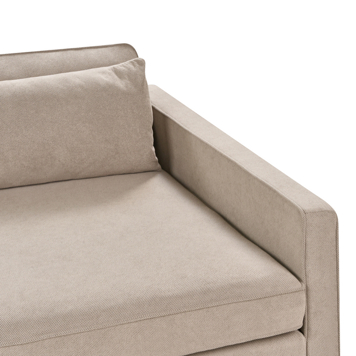 Beliani - VINSTRA - Driezitsbank - Taupe - Polyester