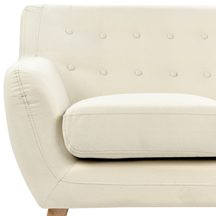 Beliani - MOTALA - Driezitsbank - Lichtbeige - Polyester